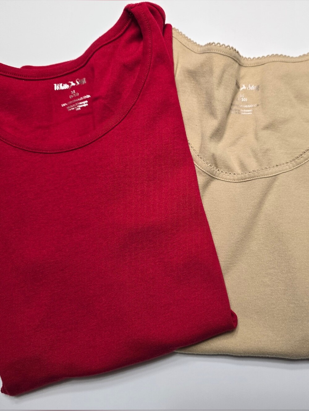 White Stag Bundle Of 2 Cotton Sleevless Tee - Red & Tan